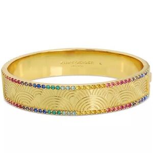 Kurt Geiger Signature Southbank Pavé Bangle Bracelet Gold Tone Bangle Rainbow
